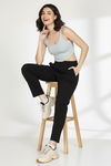 Zivame Knit Cotton Loungewear Bottom - Black Beauty — thumbnail 4